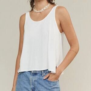 Jungmaven Trinity Tank Top Shirt Size Small Hemp Cotton NWT Washed White